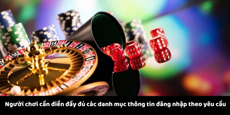 Điền đủ thông tin về tên tài khoản và password để thành công gia nhập sân chơi